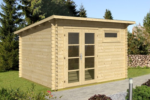 Gartenhaus blockhaus pultdach - blockhaus,