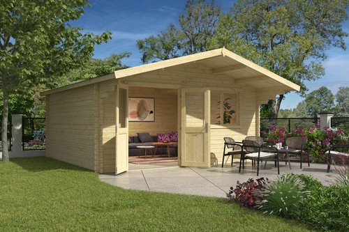 Gartenhaus iso 500x410 - 40, mm