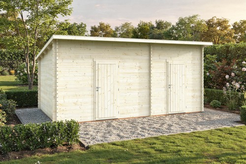 Gartenhaus blockhaus pultdach - gartenhaus,