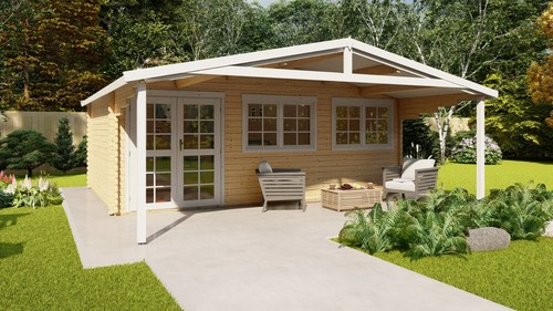 Gartenhaus aus holz vordach - gartenhaus,