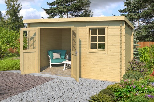 Gartenhaus blockhaus pultdach - blockhaus,