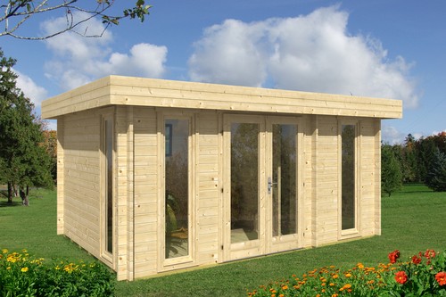 Gartenhaus blockhaus pultdach - gartenhaus,