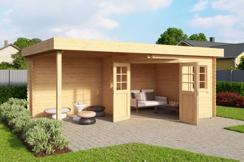 Gartenhaus holz 28mm eck - gartenhaus,