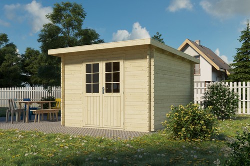 Gartenhaus blockhaus pultdach - ,