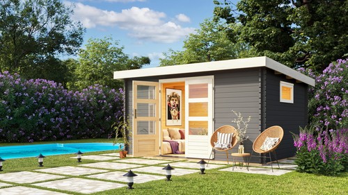 Gartenhaus holz 38mm karibu - gartenhaus,