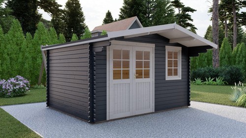 Gartenhaus aus holz 4x3m - aus,