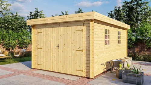 Flachdach holzgarage 28mm - flachdach,