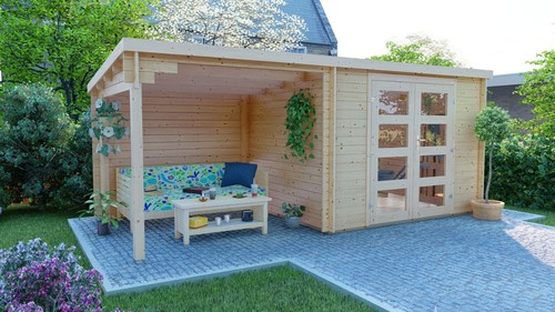 Gartenhaus flachdach 28mm - flachdach,