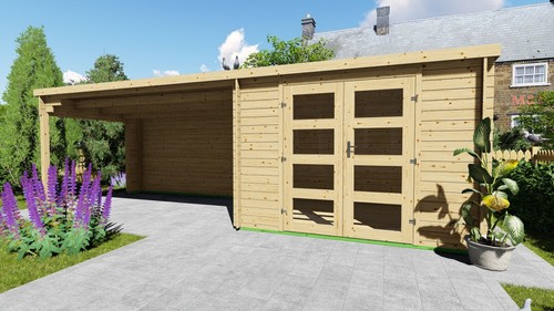 Gartenhaus holz 7x2 - gartenhaus, 7x2,4