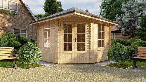 Eck gartenhaus holz - 5-eck,