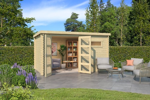 Gartenhaus blockhaus pultdach - blockhaus,
