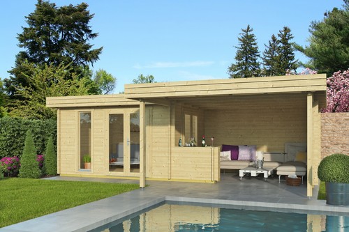 Gartenhaus holz 44mm - gartenhaus, vanessa